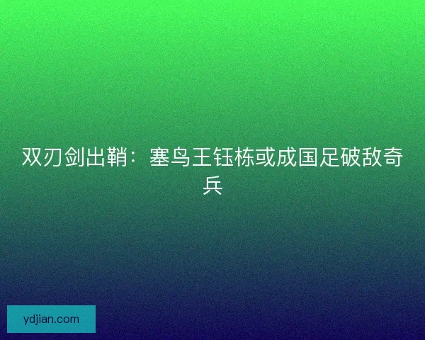 双刃剑出鞘：塞鸟王钰栋或成国足破敌奇兵